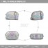 LH6834 - Miss Lulu Quilted Heart and Chevron Cross Body and Bum Bag - Iridescent Silver